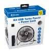 KIT Ventilatore USB vintage + Power Bank