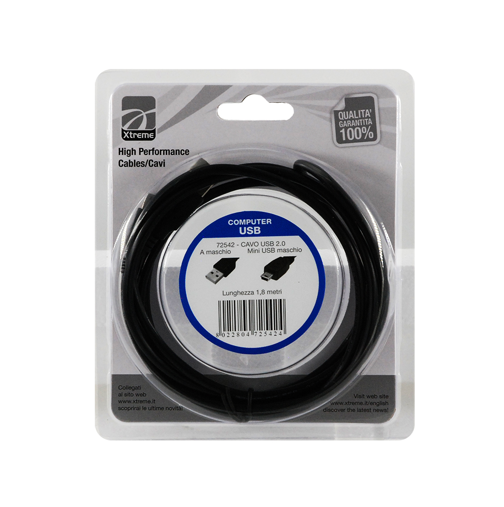Cavo USB 2.0 Lanberg – 1 Metro, Bianco, Connettori USB A Maschio A Micro USB B Maschio, Plug & Play, Trasferimento Dati 480 Mbit/s
